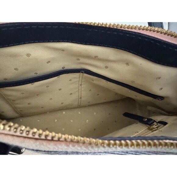 Kate Spade New York Striped Handbag Navy Red & Cream -Canvas & Leather Pre-owned - Picture 7 of 7